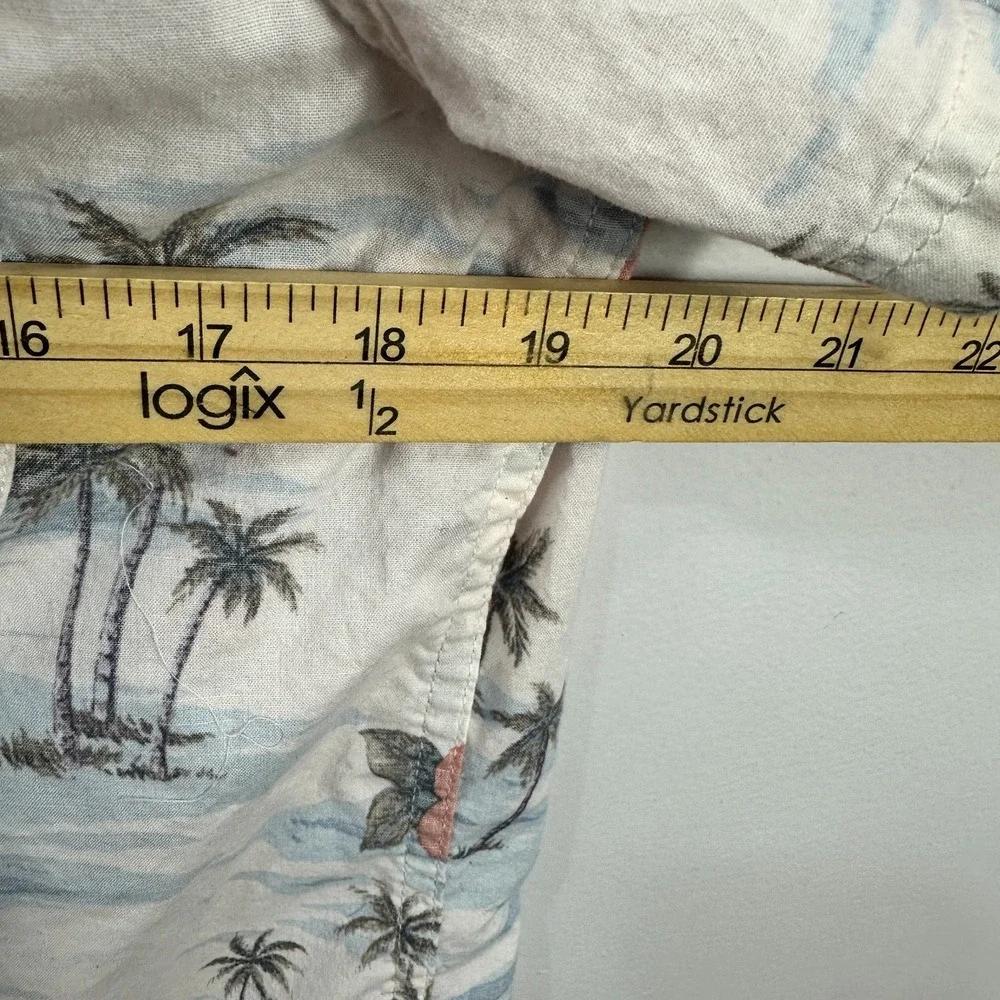 American Eagle Hawiaan Button Down Shirt Mens Small Palm Trees‎ Floral Beach